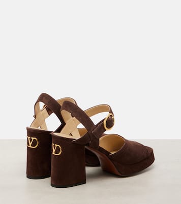 Fawcette VLogo suede platform sandals | Valentino Garavani