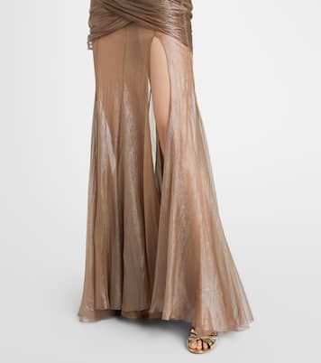 Marimar one-shoulder silk bustier gown | Maria Lucia Hohan
