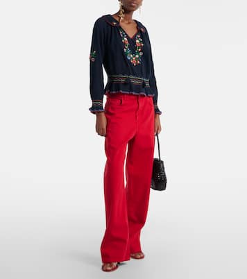 Besticktes Top Sofira aus Baumwolle | Rixo