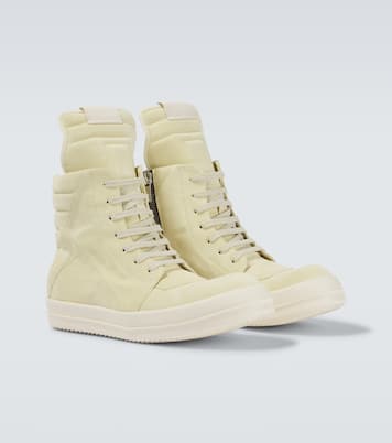 High-Top Sneakers Geobasket aus Veloursleder | Rick Owens