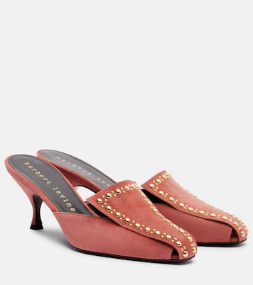 Bright Idea 70 embellished suede mules | Herbert Levine