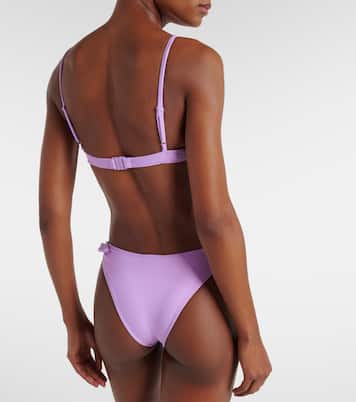 Flower floral-appliqué bikini top | Coperni