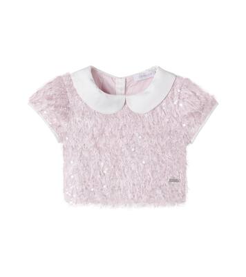 Bon Ton fringed sequined top | Monnalisa