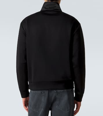 Cotton-blend fleece half-zip sweatshirt | Prada