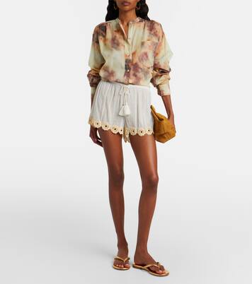 Liya crochet-trimmed cotton shorts | Ulla Johnson