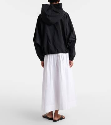 Falda larga de popelín de algodón plisada | Róhe