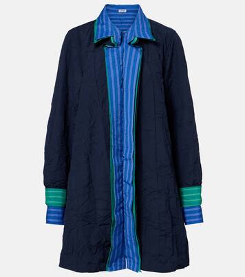 Striped technical cotton-blend shirt dress | Loewe