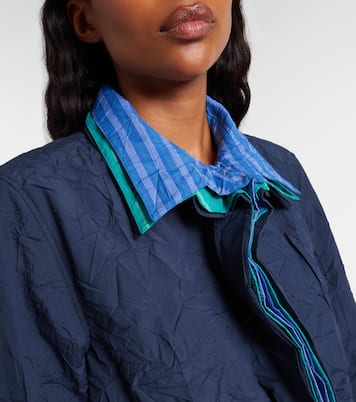 Striped technical cotton-blend shirt dress | Loewe
