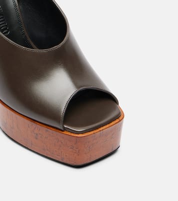 Ornella皮革防水台露跟高跟鞋 | The Attico