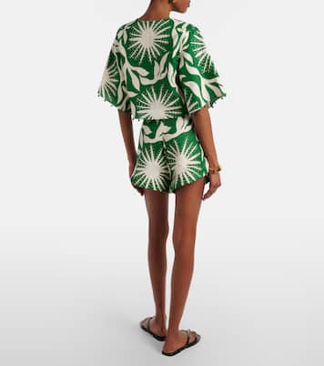 Bahamas printed linen shorts | Cala de la Cruz