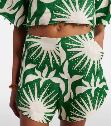 Bahamas printed linen shorts | Cala de la Cruz