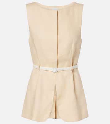 Pamela belted linen vest | Posse