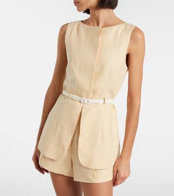Pamela belted linen vest | Posse