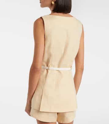 Pamela belted linen vest | Posse