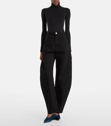 Mules Cube in raso con zeppa | Alaïa