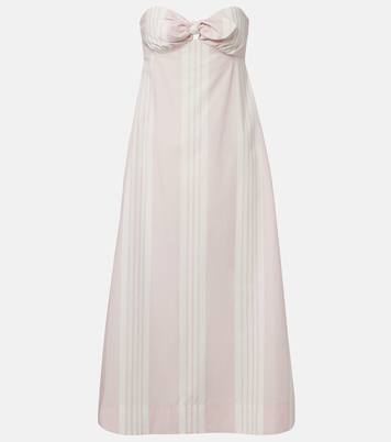 Rosie striped cotton midi dress | Posse