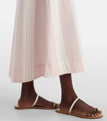 Rosie striped cotton midi dress | Posse