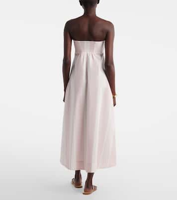 Rosie striped cotton midi dress | Posse