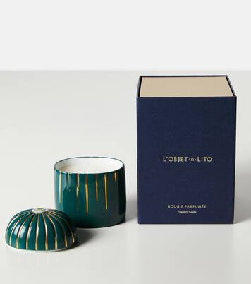 Lito gold-plated porcelain candle | L'Objet