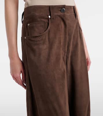 Pantalones anchos de ante | Brunello Cucinelli