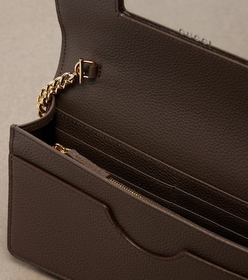 GG Marmont canvas wallet on chain | Gucci