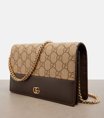 GG Marmont canvas wallet on chain | Gucci