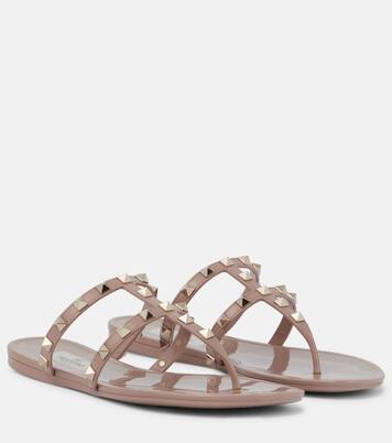 Rockstud PVC thong sandals | Valentino Garavani