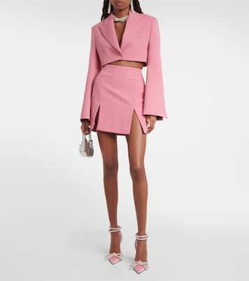 Double Bow 110 embellished satin pumps | Mach & Mach