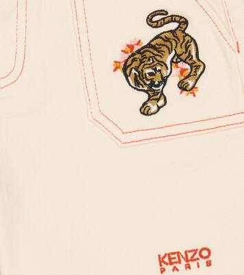 Embroidered denim shorts | Kenzo Kids
