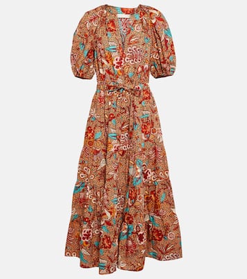 Robe midi Olina imprimée en coton | Ulla Johnson
