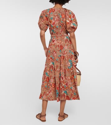 Robe midi Olina imprimée en coton | Ulla Johnson