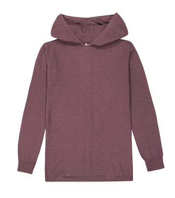 Felpa in lana vergine con cappuccio | Rick Owens Kids