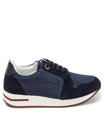 My Wind suede-trimmed sneakers | Loro Piana Kids