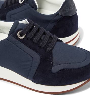 My Wind suede-trimmed sneakers | Loro Piana Kids