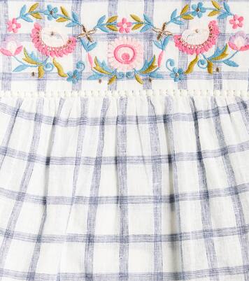 Mala checked cotton and linen shirt | Louise Misha