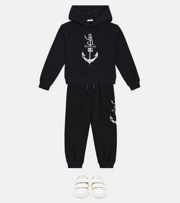 Printed cotton jersey sweatpants  | Dolce&Gabbana Kids