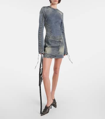 Printed cotton-blend minidress | Acne Studios