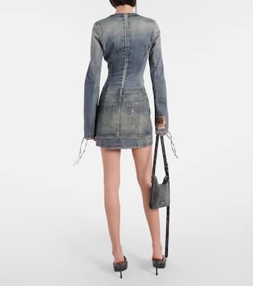 Printed cotton-blend minidress | Acne Studios