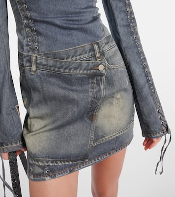 Printed cotton-blend minidress | Acne Studios