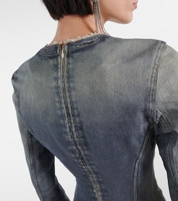 Printed cotton-blend minidress | Acne Studios