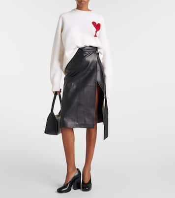 Midirock aus Leder | Ami Paris