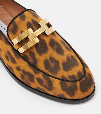 Bedruckte Loafers Brandi aus Leder | Aquazzura
