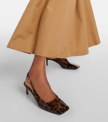 55 patent leather slingback pumps | Gianvito Rossi