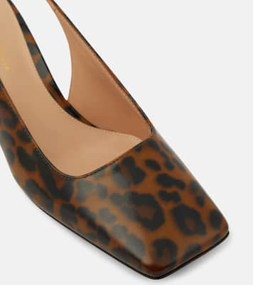 55 patent leather slingback pumps | Gianvito Rossi