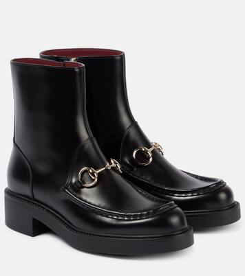 Ankle Boots Horsebit aus Leder | Gucci
