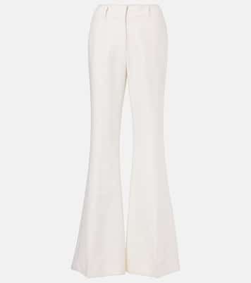 High-Rise-Schlaghose Rhein aus Seide und Wolle | Gabriela Hearst