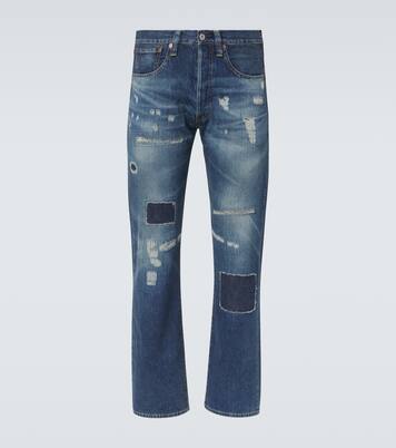 Distressed straight jeans | Junya Watanabe