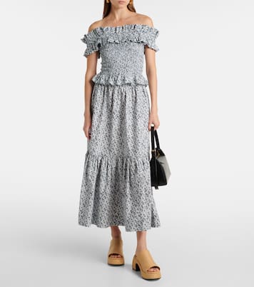 Bedrucktes Top aus Baumwolle | Ganni