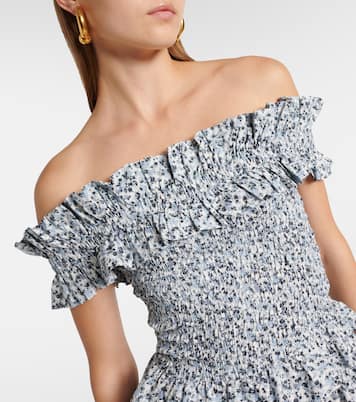 Bedrucktes Top aus Baumwolle | Ganni