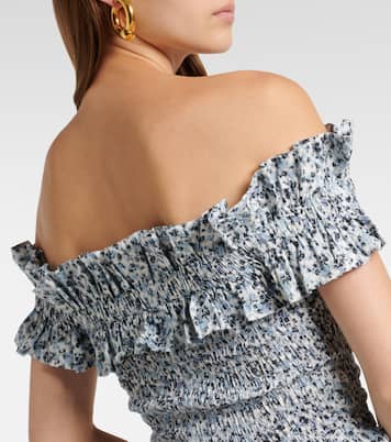 Bedrucktes Top aus Baumwolle | Ganni